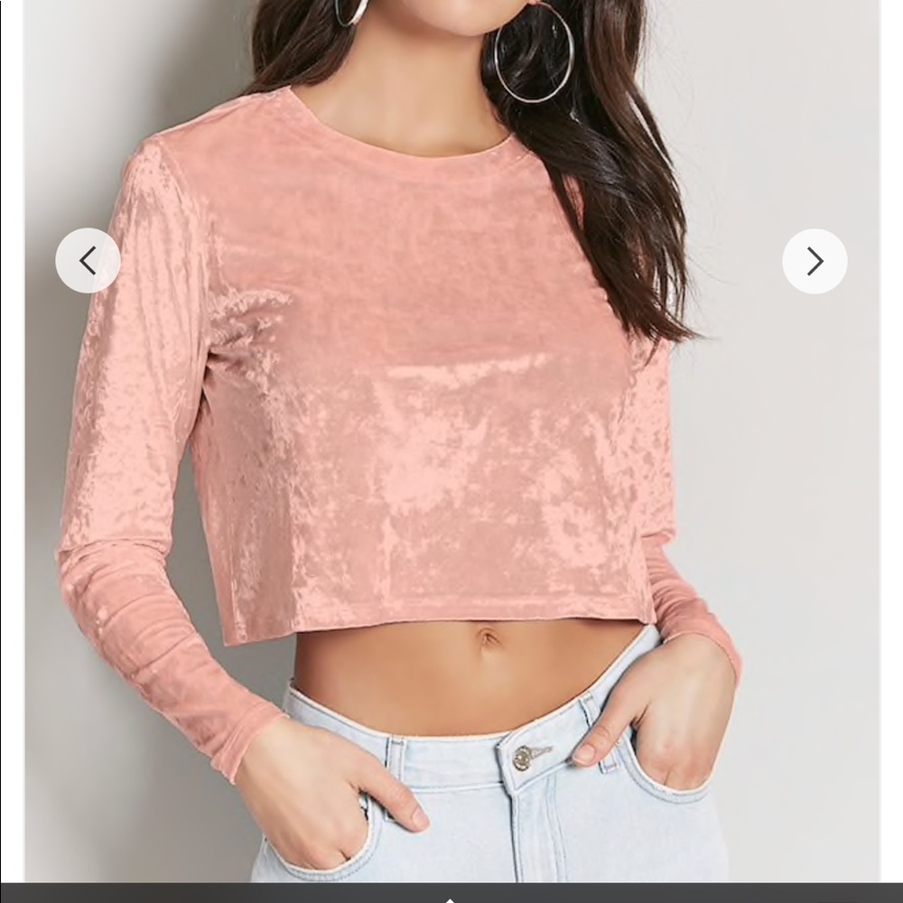 Crushed velvet top